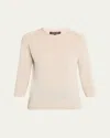 Loro Piana Girocollo Manica Neo Piuma Cashmere Sweater In Tapioca