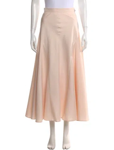 Pre-owned Loro Piana Giustina Long Skirt In Pink