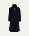 Loro Piana Gladwin Single-breasted Wool Coat In Blue Navyember