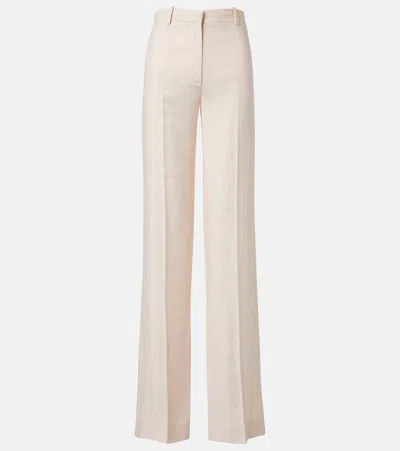 Loro Piana Hose Goldie Aus Leinen Und Wolle In Pink