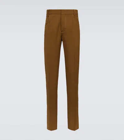 Loro Piana Graie Tapered Wool Pants In Pecan