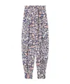 Loro Piana Printed Silk Wide-leg Pants In Manioc Root/kurume Blue/nougat