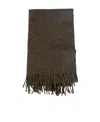 Loro Piana Grande Unita Fringed-edge Scarf In Green