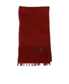 Loro Piana Grande Unita Fringed-edge Scarf In Red