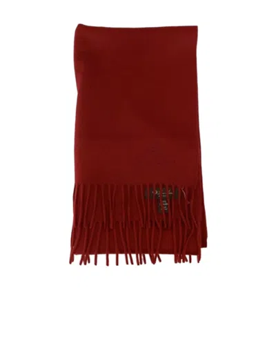 Loro Piana Grande Unita Fringed-edge Scarf In Red