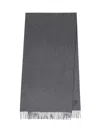 Loro Piana 'grande Unita' Fringed Scarf In Gray