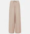 Loro Piana Graysen Linen Wide-leg Pants In Beige