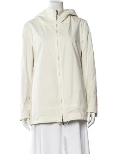 Pre-owned Loro Piana Green And Rain Storm System Reversible Ashton Nylon Jacket In Neutral