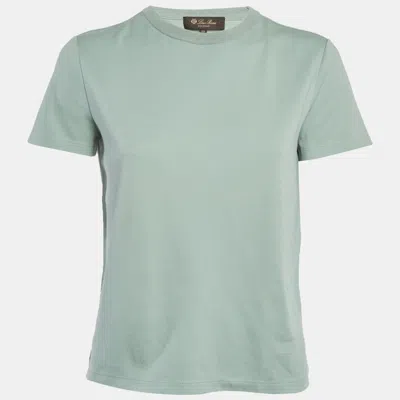 Pre-owned Loro Piana Green Jersey Crew Neck T-shirt S