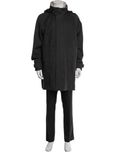 Pre-owned Loro Piana Green Storm System Cashmere Parka In Gray