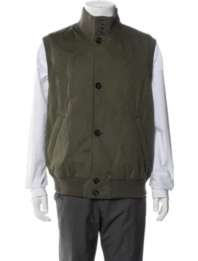 Pre-owned Loro Piana Green Storm System Reversible Cashmere Vest