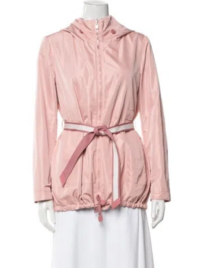 Pre-owned Loro Piana Green Storm System Reversible Nylon In Pink