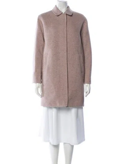 Pre-owned Loro Piana Green Storm System Reversible Virgin Wool Coat In Pink