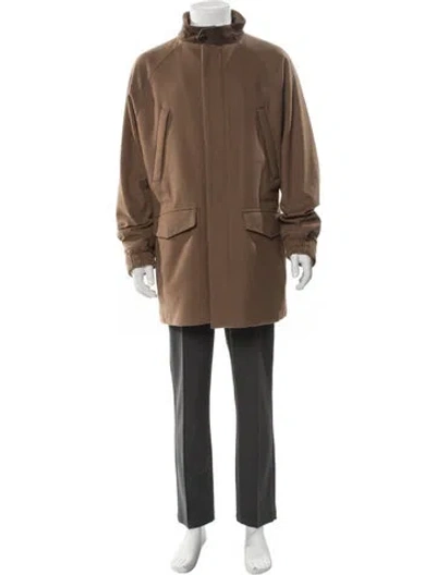 Pre-owned Loro Piana Green Storm System Vicuña Parka In Brown