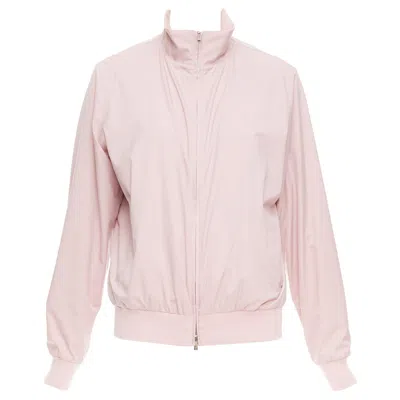 Pre-owned Loro Piana Green Storm System Windjersey Pink Reversible Bomber M