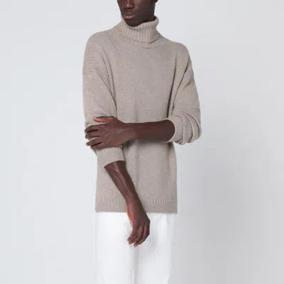 Loro Piana Tyne Knitted Cashmere Turtleneck Sweater In Gray