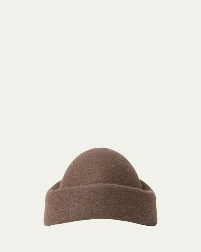 Loro Piana Greta My Felt Rabbit Fur And Baby Cashmere Hat In Burgundy