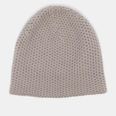 Pre-owned Loro Piana Grey Cashmere Beanie Hat In Gray