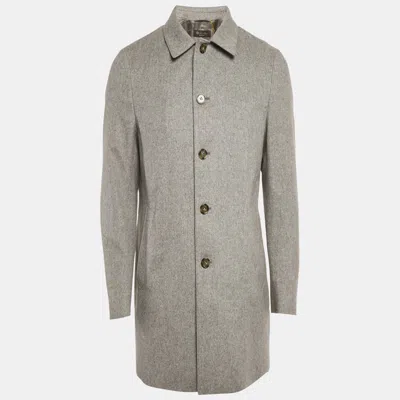 Pre-owned Loro Piana Grey Cashmere Sidney Strom System Coat S In Gray