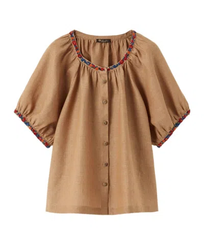 Loro Piana Gritt Blouse In Brown