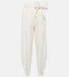 Loro Piana Gustel Striped Linen Tapered Pants In White