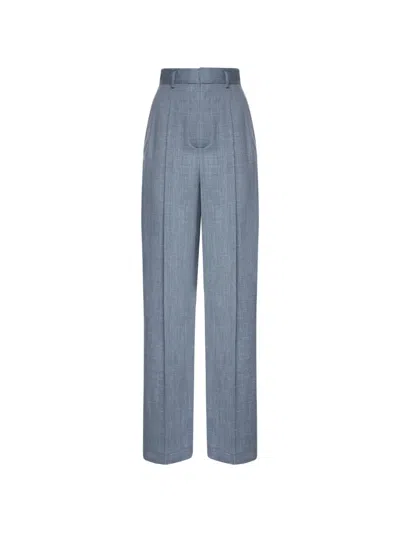 Loro Piana Hector Wide-leg Palazzo Pants In Blue