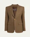 Loro Piana Hellen Cashmere Flannel Single-breasted Jacket In 512i Scottish Tundra