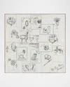 Loro Piana Heritage Silk Twill Foulard Scarf In Multi