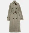 Loro Piana Checked Wool-blend Coat In Grey