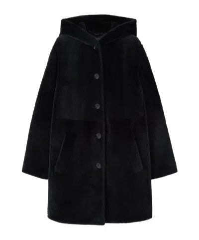 Loro Piana Herv Parka In Navy Blue