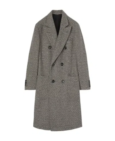 Loro Piana Herwin Double Breasted Coat In Gray