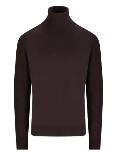 Loro Piana High-neck Ribbed Sweater In Blue