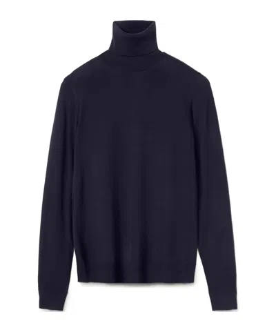 Loro Piana High-necked Long-sleeved Sweater In Blue