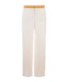 Loro Piana High-waisted Silk Trousers In White