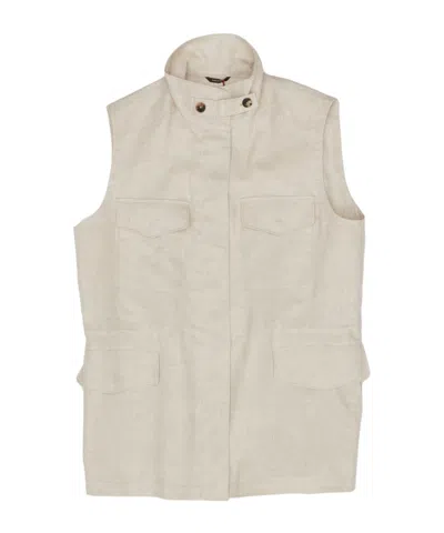 Loro Piana High-necked Vest In Neutral