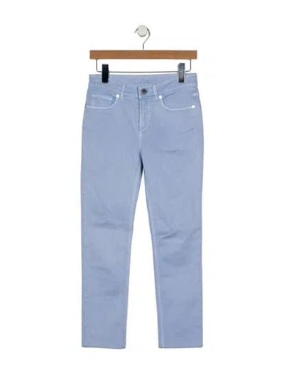 Pre-owned Loro Piana High-rise Straight Leg Jeans In Blue