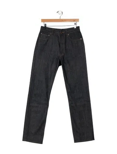 Pre-owned Loro Piana High-rise Straight Leg Jeans In Blue