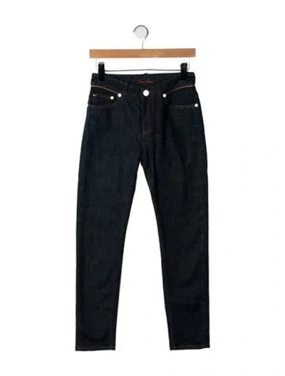 Pre-owned Loro Piana High-rise Straight Leg Jeans In Blue