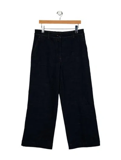 Pre-owned Loro Piana High-rise Wide Leg Jeans In Blue