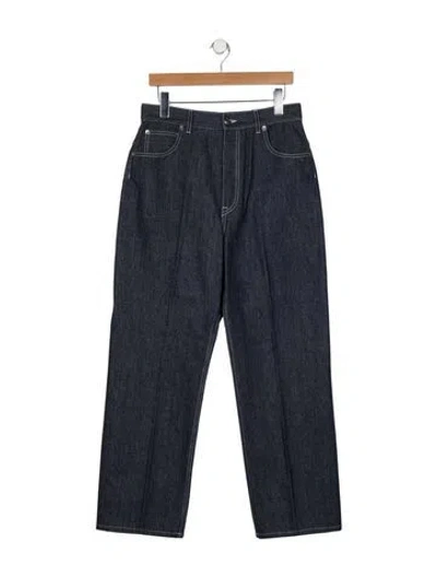 Pre-owned Loro Piana High-rise Wide Leg Jeans In Blue