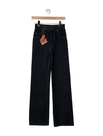 Pre-owned Loro Piana High-rise Wide Leg Jeans W/ Tags In Black