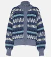 Loro Piana Holiday Noel Cashmere Bomber Jacket In Blue