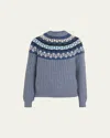Loro Piana Holiday Noel Cashmere Knit Sweater In J1n1 Fancy Aegean Se
