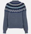 Loro Piana Holiday Noel Cashmere Knit Sweater In Blue