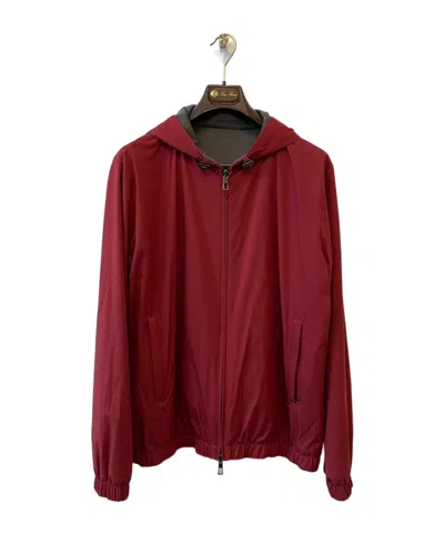 Loro Piana Hood Bomber In Red
