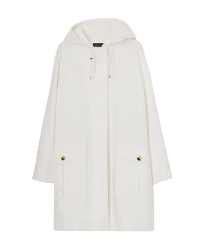 Loro Piana Hooded Long-sleeved Casual Jacket In White