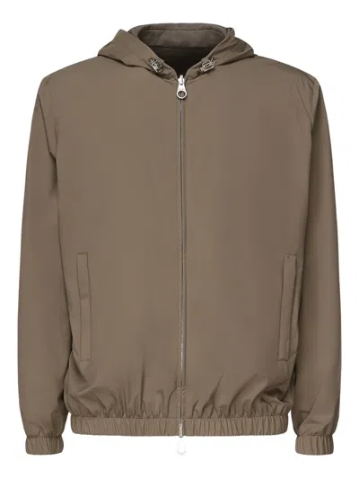Loro Piana Hooded Zip-fastening Jacket In Brown