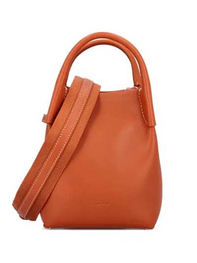 Loro Piana Hook Bale Micro Bag In Orange