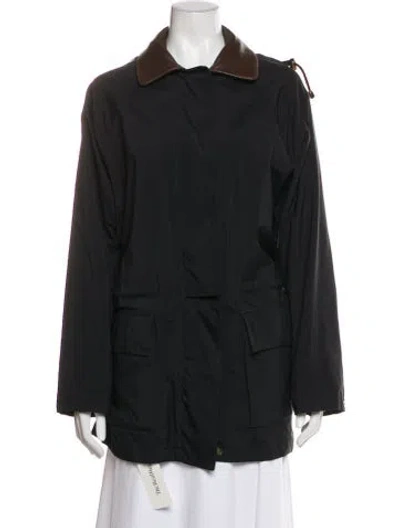 Pre-owned Loro Piana Horsey Nylon Parka In Black