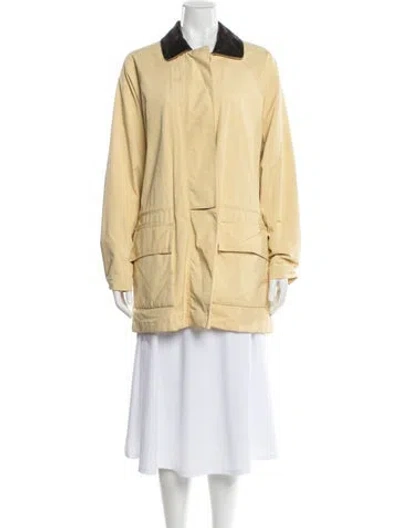 Pre-owned Loro Piana Horsey Nylon Parka In Yellow